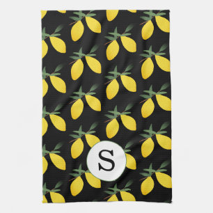 Monogram Lemon Citrus Geschirrtuch