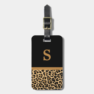 Monogram Leopard Print Lugtag Gepäckanhänger