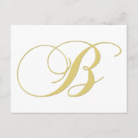 Monogram Letter B Golden Single