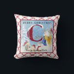 Monogram Letter C Snowy Christmas Angel Snowman Kissen<br><div class="desc">Monogram Letter C Snowy Christmas Angel Snowman. Der süße,  niedliche und so zauberhafte Engelsschneemann und seine Waldfreunde,  der Kardinal,  der Igel und ein Liebespaar Hasen spielen in einem Winterwunderland voller Schnee. Copyright,  Audrey Jeanne Roberts.</div>