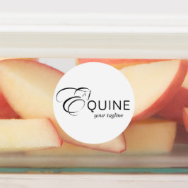 Monogram Letter E Horse Etiketten