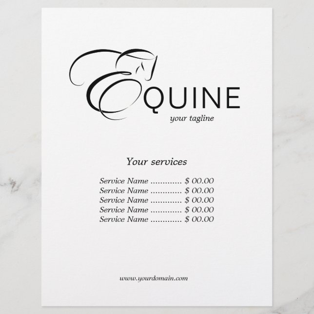 Monogram Letter E Horse Flyer (Vorne)