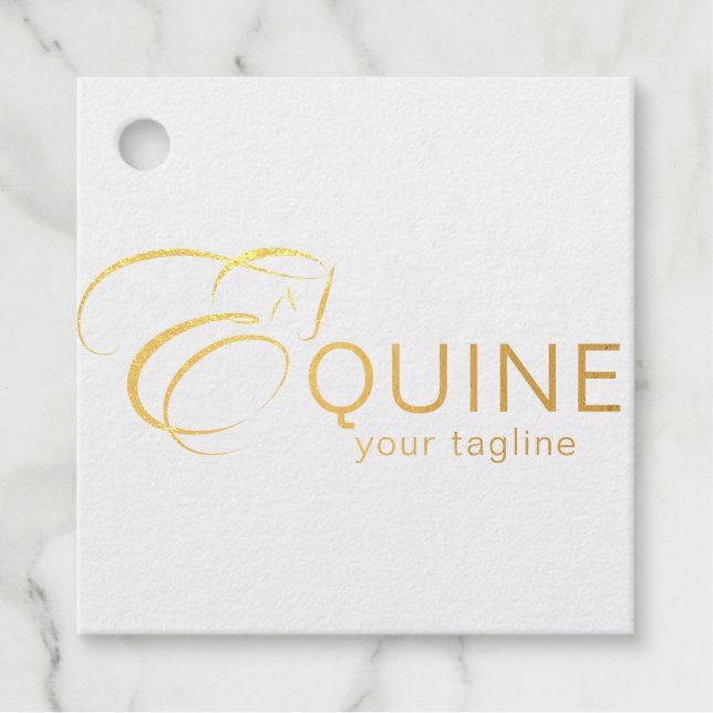 Monogram Letter E Horse Geschenkanhänger (Vorderseite)