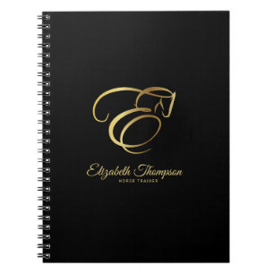 Monogram Letter E Horse Notizblock