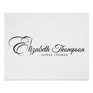 Monogram Letter E Horse Poster
