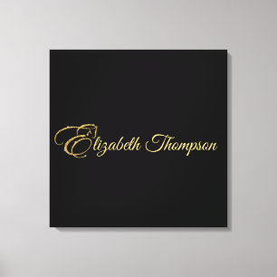 Monogram Letter E Pferd in Gold Glitzer Leinwanddruck