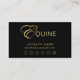 Monogram Letter E Pferd in Goldfarbe Treuekarte