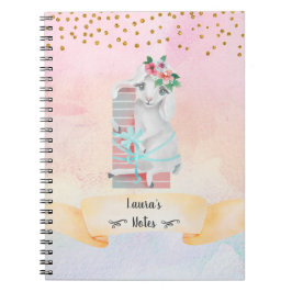 Monogram Letter L Lovely Sheep Girl Daily Study Notizblock