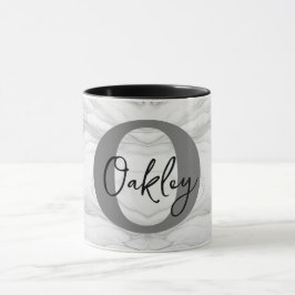 Monogram Letter O aus modernem und klassischem Mar Tasse