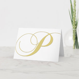 Monogram Letter P Golden Single