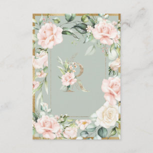 Monogram Letter R Wedding Danke Card