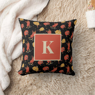 Monogram Letter Retro-Maskenmuster Kissen