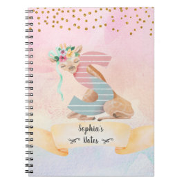 Monogram Letter S Baby Giraffe Girl Daily Study Notizblock