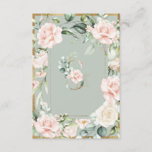 Monogram Letter S Wedding Danke Card