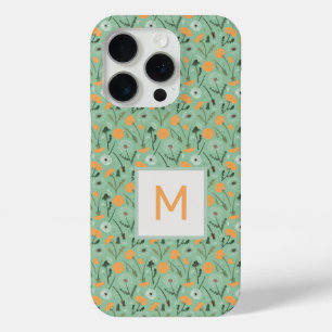 Monogram-Leuchter-Blume Orangefarbenes Muster Case-Mate iPhone Hülle