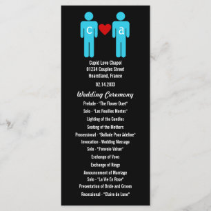 Monogram Liebe Couple Weddingprogramme Programm