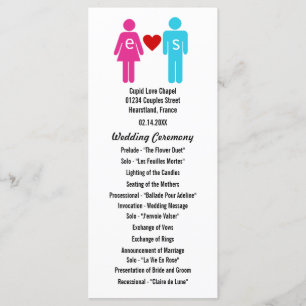Monogram Liebe Couple Weddingprogramme Programm