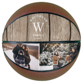 Monogram Light Wood Foto Collage Basketball