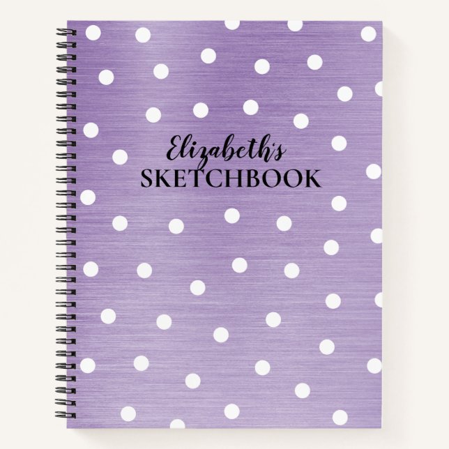 Monogram Lila Artist Sketchbook-Notebook Notizbuch (Vorderseite)