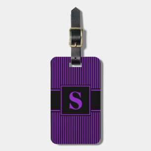 Monogram Lila Black Pinstrick Gepäckanhänger
