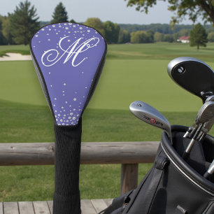 Monogram Lila Diamonds Personalisiert Golf Headcover