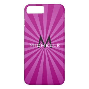 Monogram Lila Funky Sun Rays Retro Stripes title_seo2