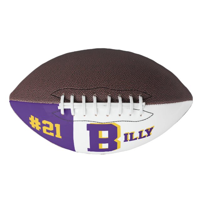 Monogram Lila & Gold Football (Vorderseite)