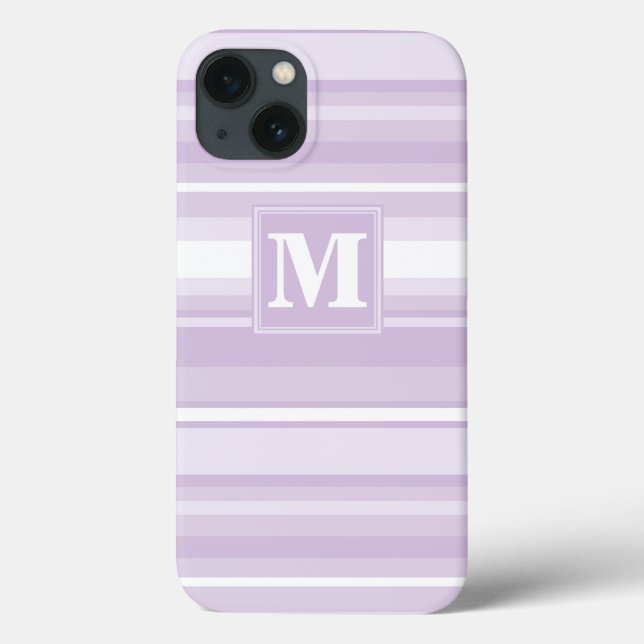 Monogram lila Streifen Case-Mate iPhone c Case-Mate iPhone Hülle (Rückseite)