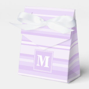 Monogram-Lilastreifen Geschenkschachtel