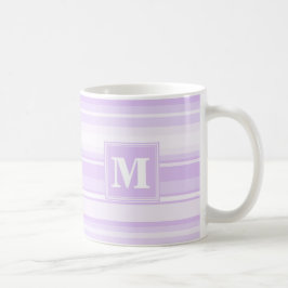 Monogram-Lilastreifen Kaffeetasse