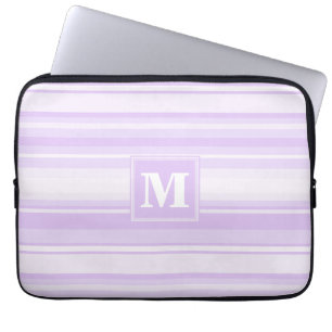 Monogram-Lilastreifen Laptopschutzhülle
