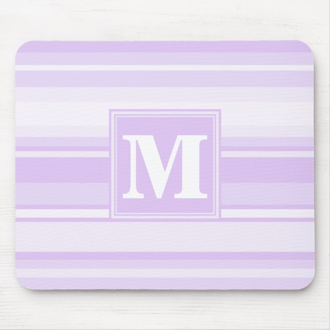 Monogram-Lilastreifen Mousepad (Vorne)