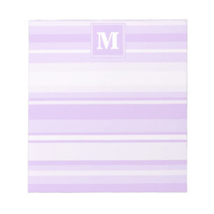 Monogram-Lilastreifen Notizblock