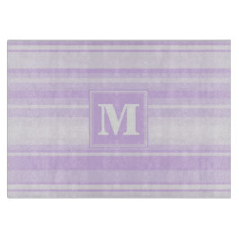 Monogram-Lilastreifen Schneidebrett