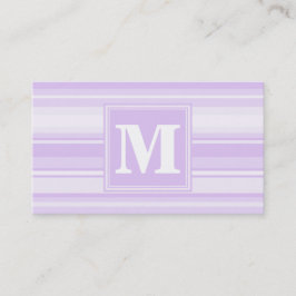 Monogram-Lilastreifen Visitenkarte