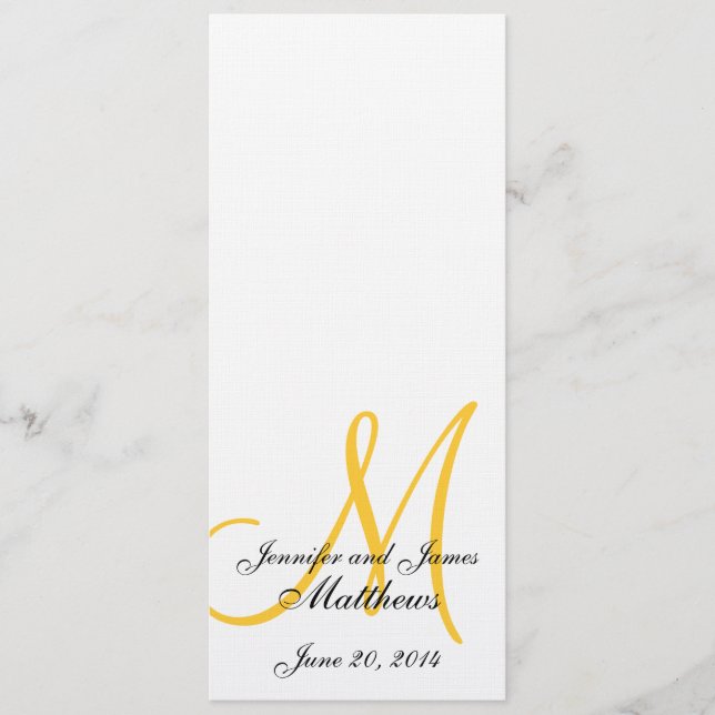 Monogram Linen White Yellow Programm (Vorderseite)