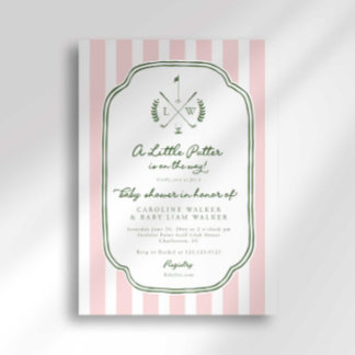 Monogram Little Putter auf dem Weg Golf-Baby-Party Einladung