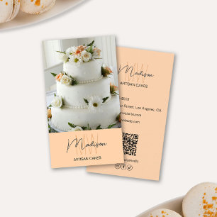 Monogram Logo Bakake Cake Visitenkarte