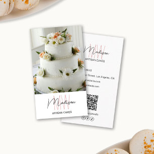 Monogram Logo Bakake Cake Visitenkarte