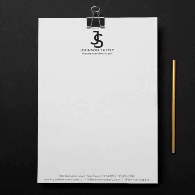 Monogram-Logo für moderne Unternehmen Briefbogen (Von Creator hochgeladen)