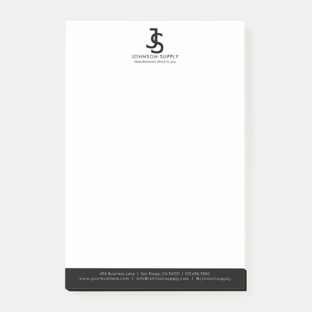 Monogram-Logo für moderne Unternehmen Post-it Klebezettel (Vorderseite)