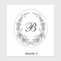 Monogram Logo ist der Emblem-Aufkleber
