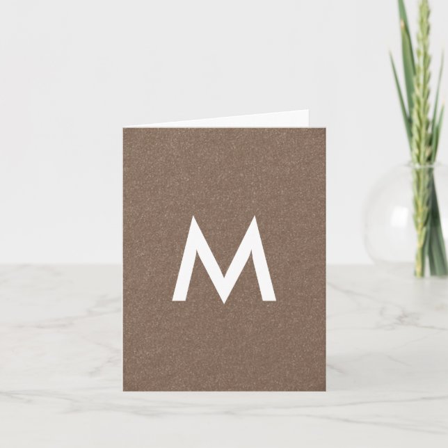 Monogram Lux Glitter Karte (Vorderseite)