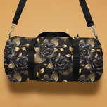 Monogram Luxury Black Rose Floral Pattern Duffle Bag<br><div class="desc">Monogram Luxury Black Gold Rose Blumenmuster Duffle Tag Gym Bag bietet eine moderne luxuriöse Schwarz-Gold Rose Muster. Fügen Sie Ihr individuelles Monogramm,  Ihren Namen oder Text für ein fabelhaftes Geschenk für Familie und Freunde hinzu. Erstellt von Evco Studio www.zazzle.com/store/evcostudio</div>