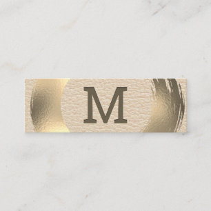 Monogram Luxury   Gold gebürstet Mini Visitenkarte