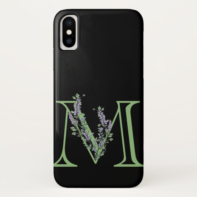 Monogram M Lavendel Eucalyptus Case-Mate iPhone Hülle (Rückseite)