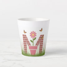 Monogram M Spring Garden Latte Tasse