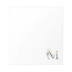 Monogram M Wedding Party - Elegante Anmerkungen Notizblock