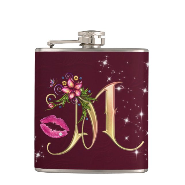 Monogram M Wrapped Flask, 6 oz. Flachmann (Vorderseite)