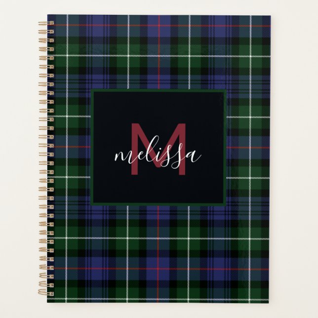 Monogram MacKenzie Tartan Kariert Personalisiert 2 Planer (Vorderseite)
